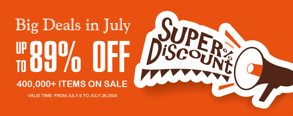 Big Deals Up To In July 89% OFF 400,000+ Items on Sale
